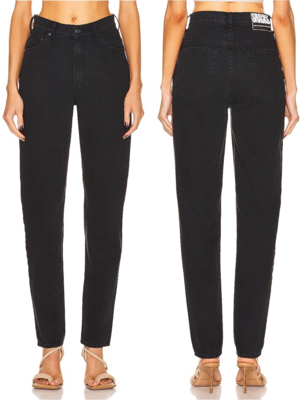Snacks X Mother High Waisted Twizzy Skimp Smacking Good Jeans Black
